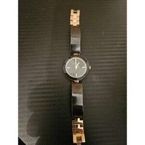 Anne Klein Women's AK1314 Premium Crystal Accented Gold-Tone Black Ceramic Watch